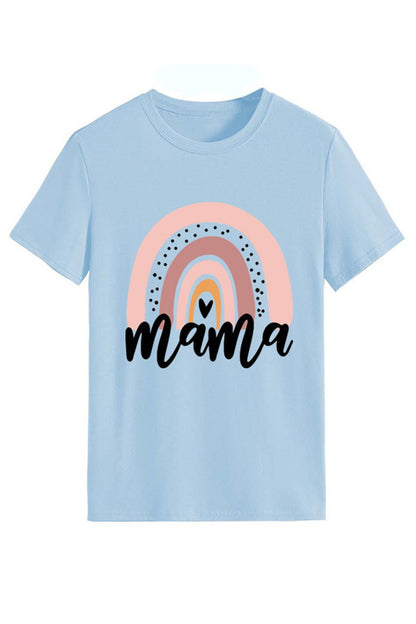 Rainbow Letter Print T-shirt