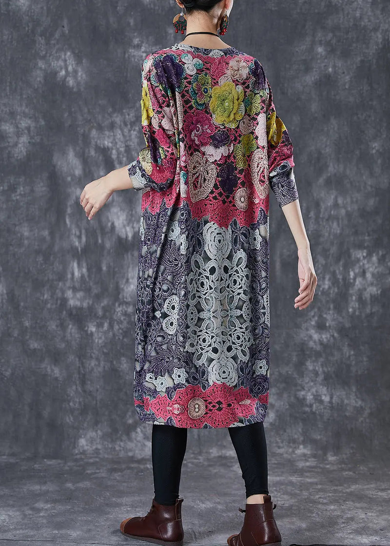 Print Knit Long Dress Spring