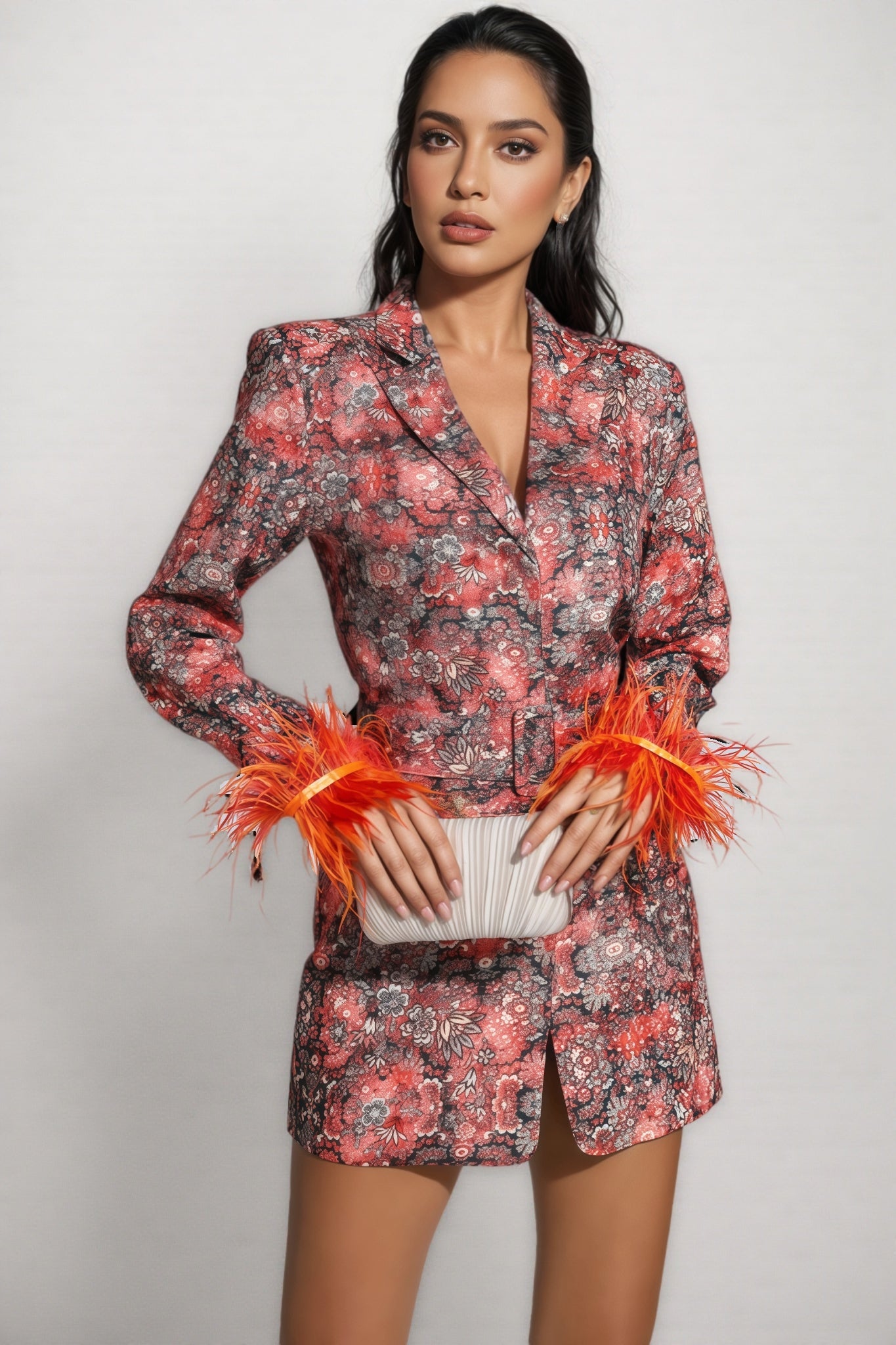 Adalee Feather Mini Dress
