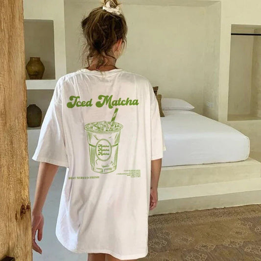 Iced Matcha Lover Retro T-shirt