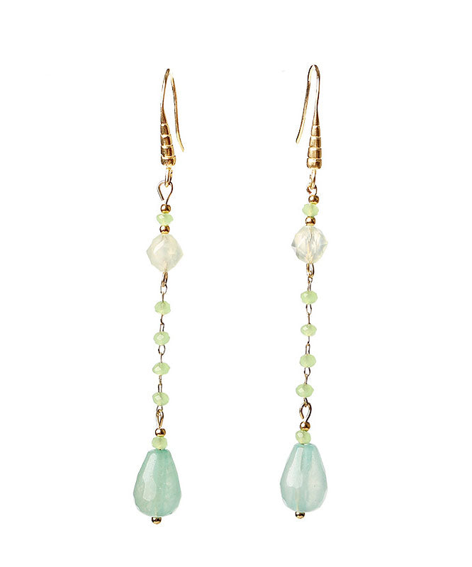 Retro Light Sterling Silver Overgild Pearl Silver Drop Earrings Tw1056