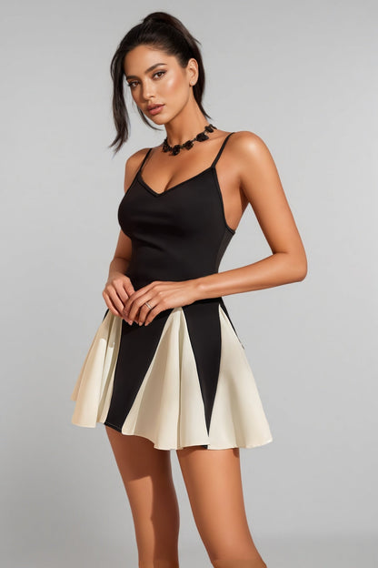 Lanla Spaghetti Ruffle Mini Dress