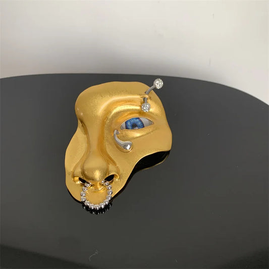 Abstract Pierced Lady Brooch