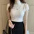 Tops and Blouses Summer Short Sleeve Blouse Blusas Mujer De Moda Turtleneck Knitted Blouse Shirt Tops