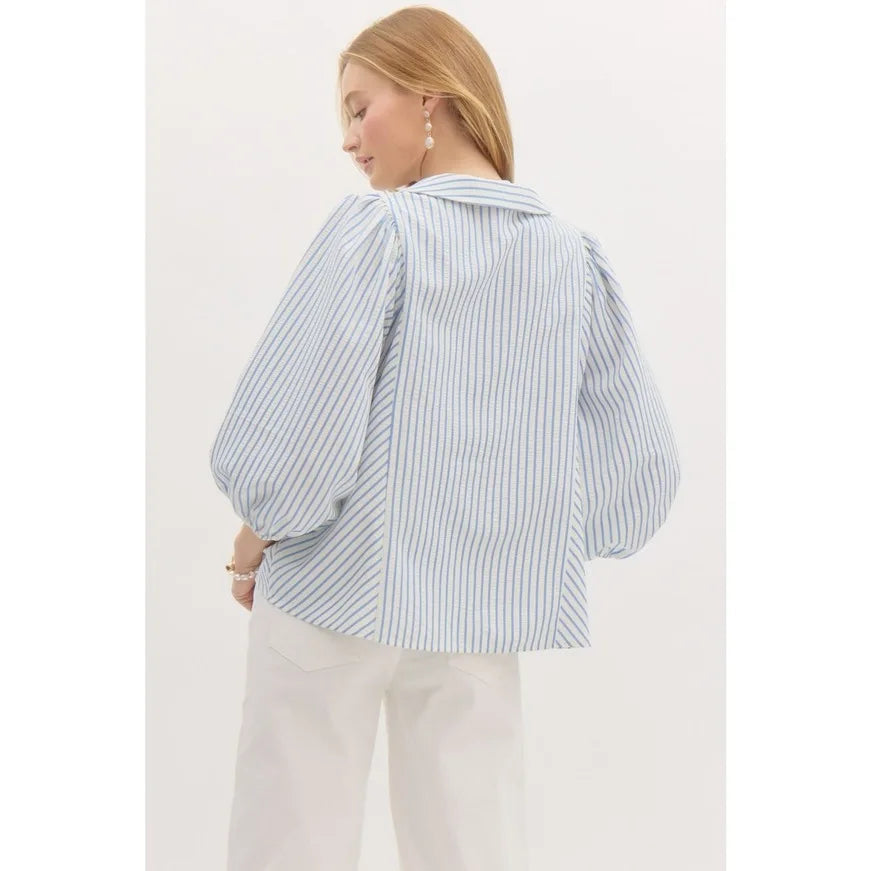 Loose Striped Oversized Blouse
