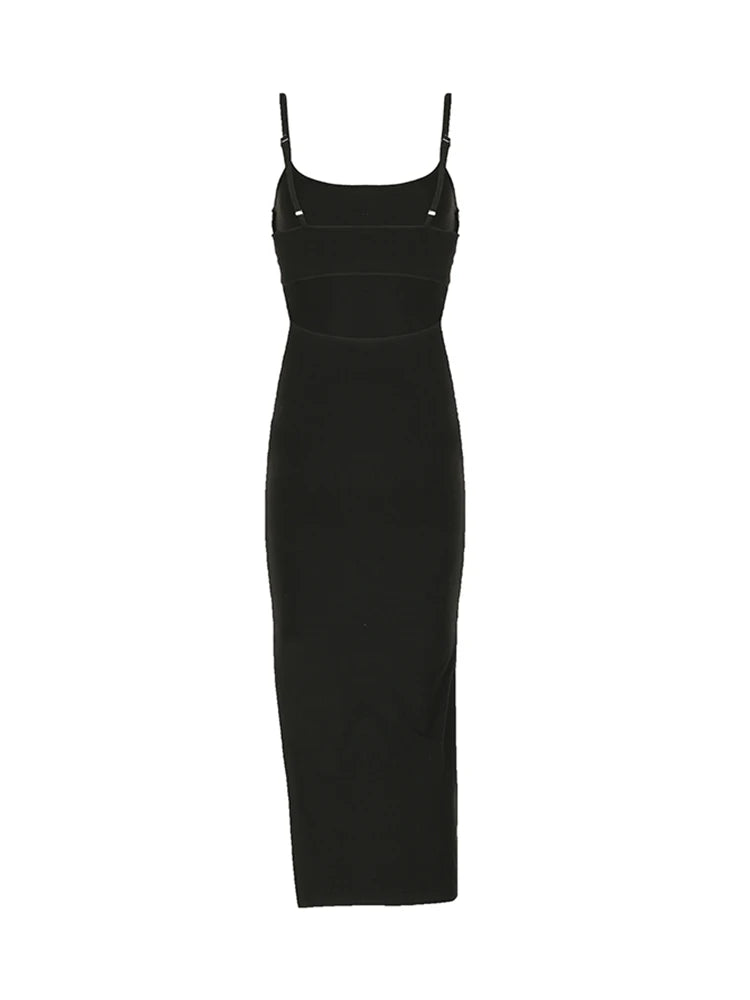 Backless Split Adjustable Straps Long Dresses Rave Summer Vacation Clothing