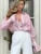 Loose See-through Shirts ’s Autumn Lapel Long Sleeve Patchwork Blouse Top Female Shirts Top