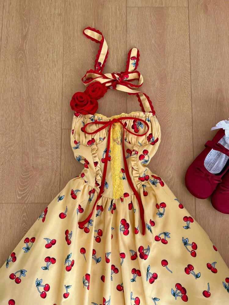 Beach Style Long Dresses Print Irregular Backless Vestidos Mujer Spring Summer Sweet Dress