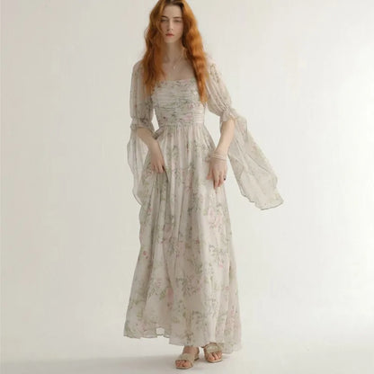 French Princess Long Dresses Autumn New A-line Evening Party Dress One Piece Vestidos Mujer