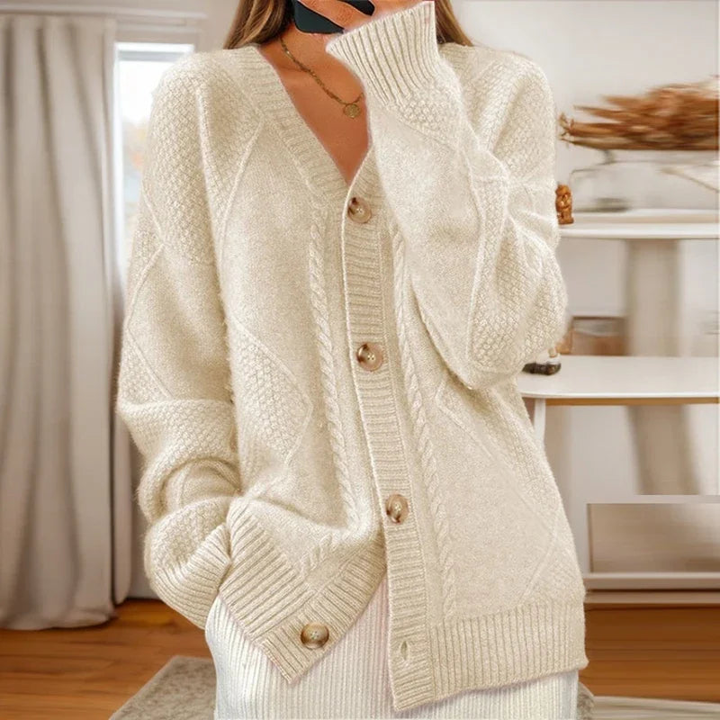 Elionysse – Cable-knit Cardigan