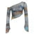 Colour Letter Print Fabric Skew Collar Asymmetric Top Tees Flared Sleeve Design Slim Personality Blouses