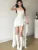 Y2k Irregular Ruffles Spaghetti Strap Summer New Midi Dresses for Birthday Party Dress Club Prom Robe Vestidos Mujer