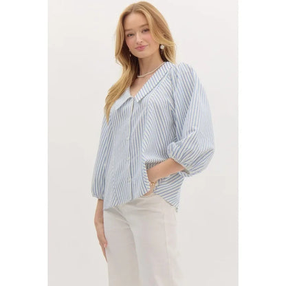 Loose Striped Oversized Blouse