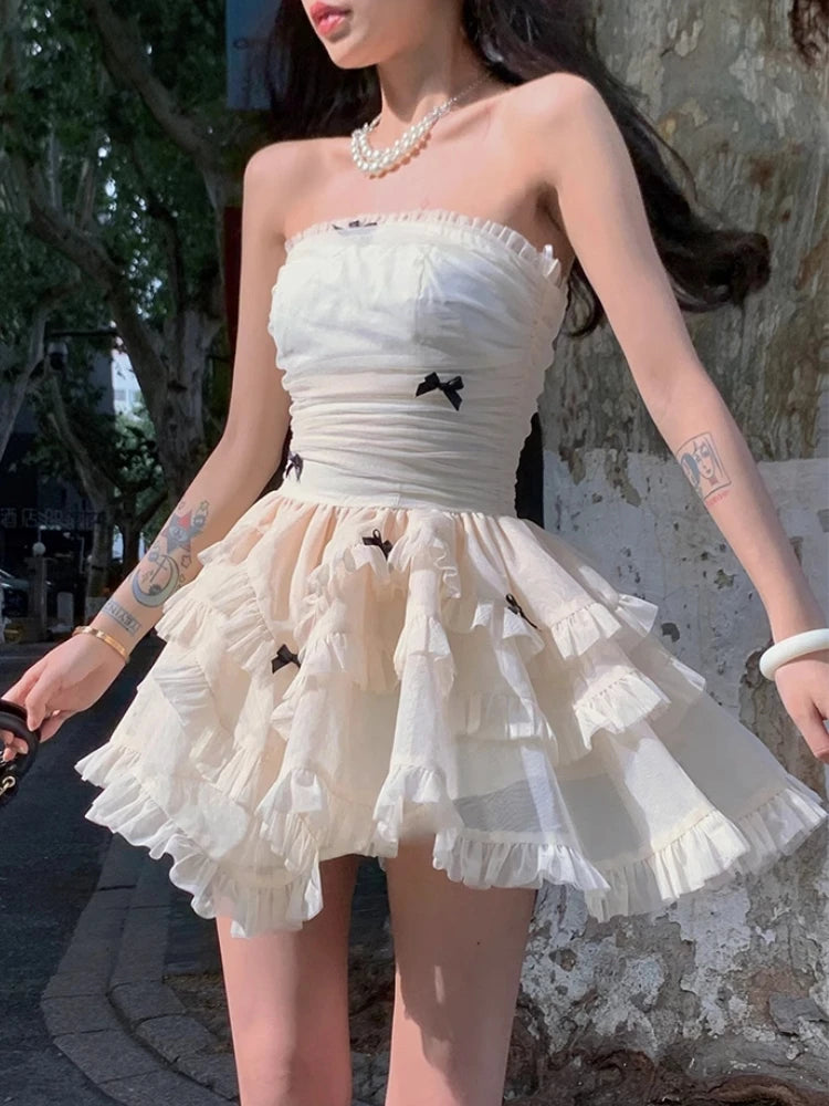 Princess Evening Party Prom Sleeveless Slim Mini Dress Aline Korean Spring Summer New Vestidos Mujer