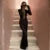 Hollow Out Knitted Long Dress Backless Long Sleeve Slim Maxi Dresses Female Party Beach Holiday