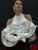 White Ruffled Shirts Top for Patchwork Off-shoulder High Waist Female Summer Blouse