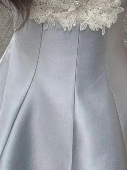 Lace Patchwork Mini Dresses Aline Spring Summer Sweet Dress Korean Sleeveless Vestidos Mujer