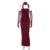 Pleated Tube Long Dresses Slim Fit Sleeveless Dress With Silk Scarf Gloves Female Summer Evening