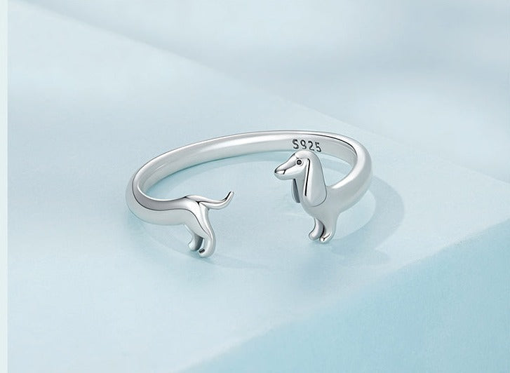 Sterling Silver Dachshund Ring