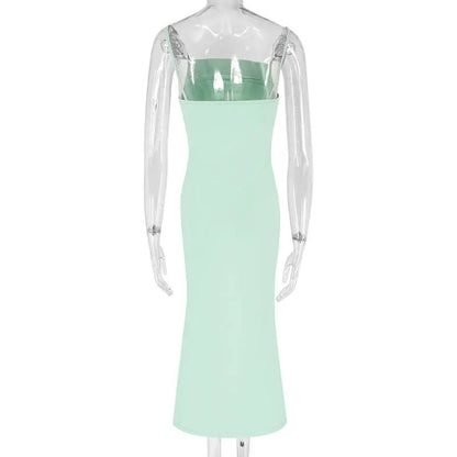 New Sling Dresses Spring Summer Maxi Dress Backless Female Dress Club Party Clothing