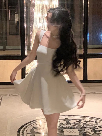 Summer Evening Party Midi Dresses Sleeveless Y2k Mini Birthday Dress Korean Aline Vestidos