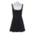 Y2k Summer Dress Contrast Color Patchwork Lapel Collar Sleeveless a Line Mini Dress 2000s Evening Party Dresses