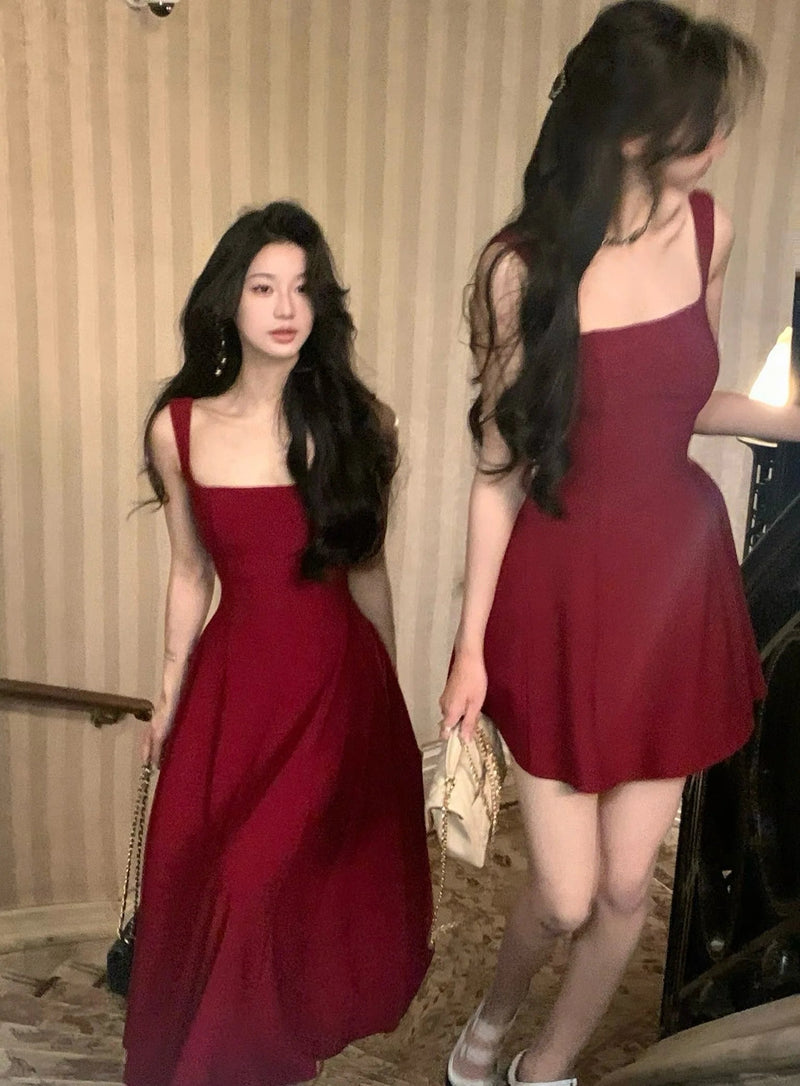 Summer Evening Party Midi Dresses Sleeveless Y2k Mini Birthday Dress Korean Aline Vestidos