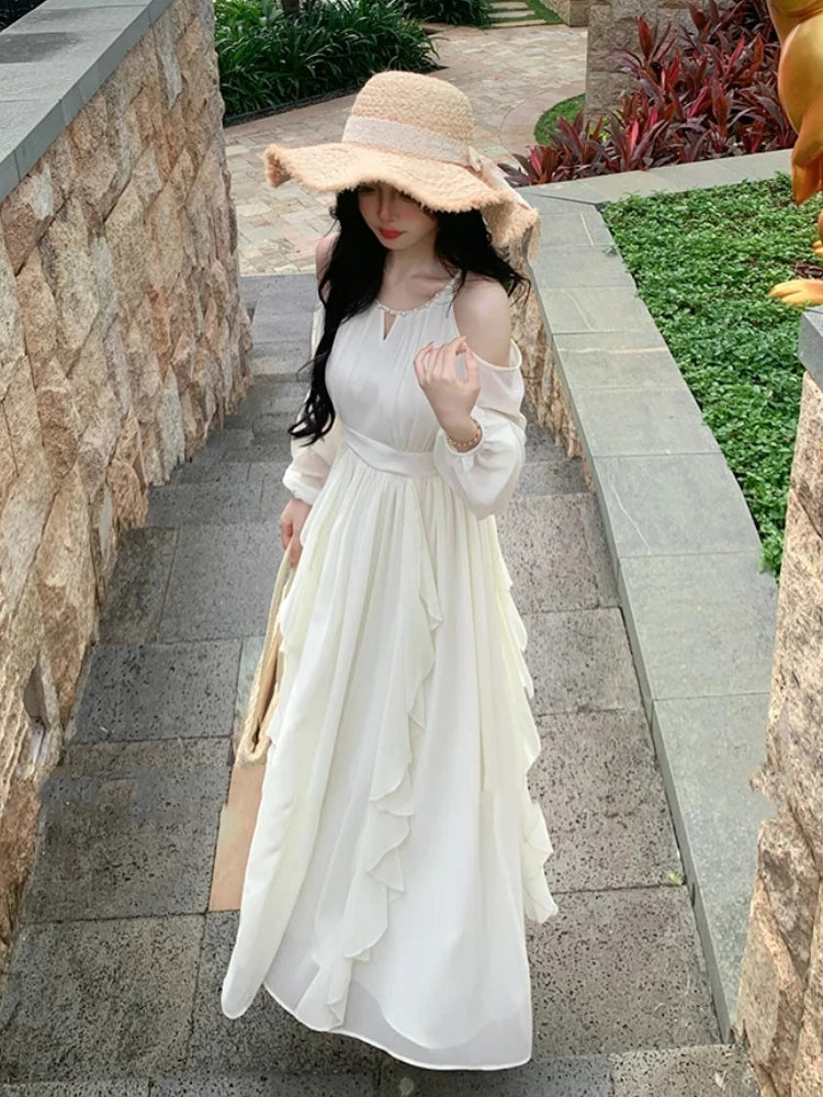 Autumn Spring New Midi Dress Party Long Sleeve Female Clothes Vestidos Mujer