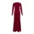 Slim Ruched Flower Maxi Dress for Long Sleeve Party Outfits High Elasticity Dresses