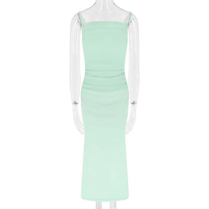 New Sling Dresses Spring Summer Maxi Dress Backless Female Dress Club Party Clothing