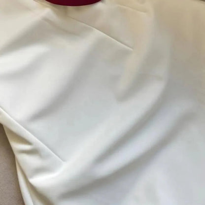 White Preppy Style Dresses Spring Summer Aline Vestidos Mujer Korean Simple Mini Dress