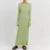 Ribbed Knit Full Sleeve Maxi Dress Crew Neck Bodycon Pencil Long Dress Tie Waist Dress 90s