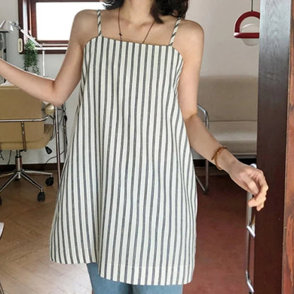 Y2k Dresses Slash Neck Spring Summer Korean Vestidos Mujer Sleeveless Aline Mini Dress