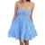 Strapless Dress Y2k Color Off Shoulder Sleeveless Ruffle Hem Mini Dress With Pockets Beach Party Dresses