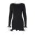 Big Backless Long Dress for Slim Fit Wave Fungus Ear Patchwork Evening Dresses Long Sleeve Autumn New