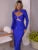 Hollow Out Long Sleeve Maxi Dress for Color Slim Fit Cut Out Club Party Long Dress New