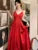 Spaghetti Strap Evening Party Dress V-neck A-line Long Dresses for Wedding Prom Robe One Piece Vestidos