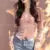 Velvet Long Sleeve T Shirt V Neck Lady Tee Youth Top Basic Blouse New