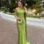 Satin Ribbon Halter Party Evening Dress Backless Off Shoulder Sleeveless Long Dresses Lady Robes