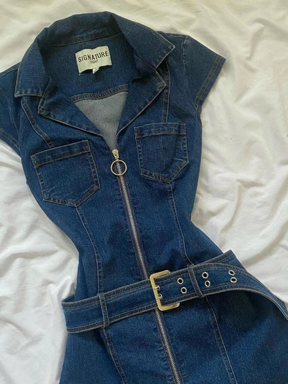 Y2k Denim Dresses Spring Summer American Retro Mini Dress Vestidos Mujer