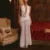 Hang Neck 3d Flower White Long Dress Halter Backless Pleat Sheath Spliced Dresses Summer Lady Party Beach Robes