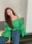 Low Cut Off Shoulder Youth Blouse Designer Sweet Puff Sleeve Crop Top Ruffles Korean Pocket Button Short Shirts