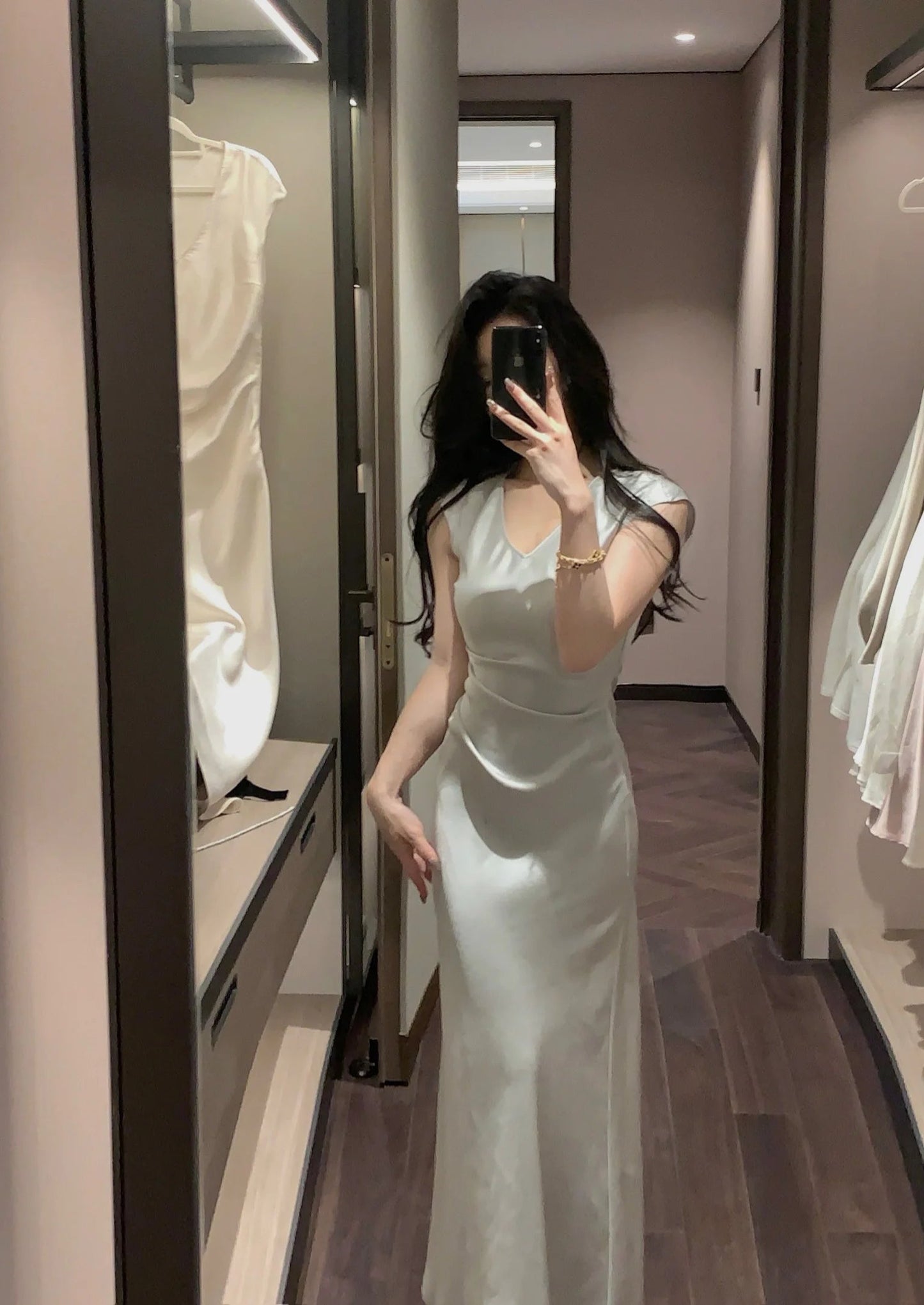 Vneck Slim Midi Dresses for Sleeveless Party Prom Female Clothes Summer