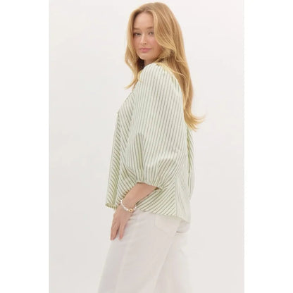 Loose Striped Oversized Blouse