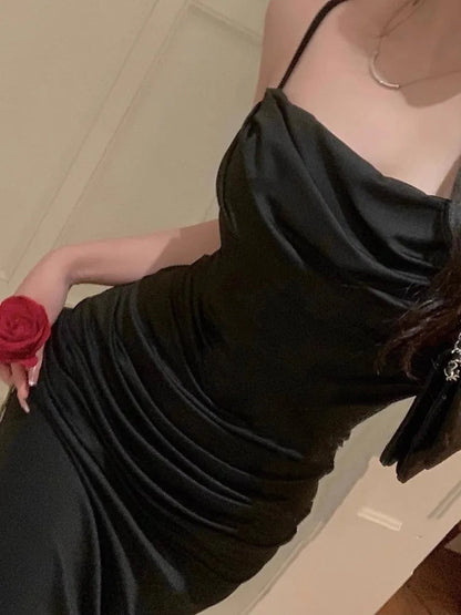Bodycon Mermaid Long Dresses Summer New Strap Evening Party Runway Prom Robe Korean Vestidos Mujer