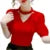 Summer Style Blouses Shirts Lady Puff Short Sleeve Beading O-neck Pearl Blouses Tops