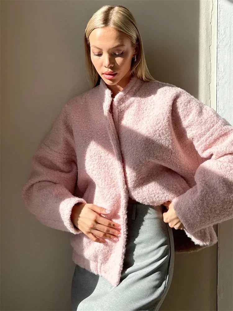 Winter Sweater Jackets for Long Sleeve Loose Patchwork Cardigan Coat Female Outwear