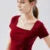 Spring Summer Style Cotton Blouses Shirts Lady Short Sleeve Square Collar Loose Blouses ’s Tops Df3492