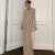 Slim Ruched Maxi Dress for Fall New Draped Bow Splice Club Party Dresses Vestido Female Long Sleeve