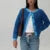 Knitted Single-breasted Cardigan Loose Contrast Color O-neck Pullover Sweaters Female Autumn Street Tops